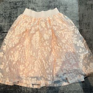 Maje Peach Floral A-Line Skirt